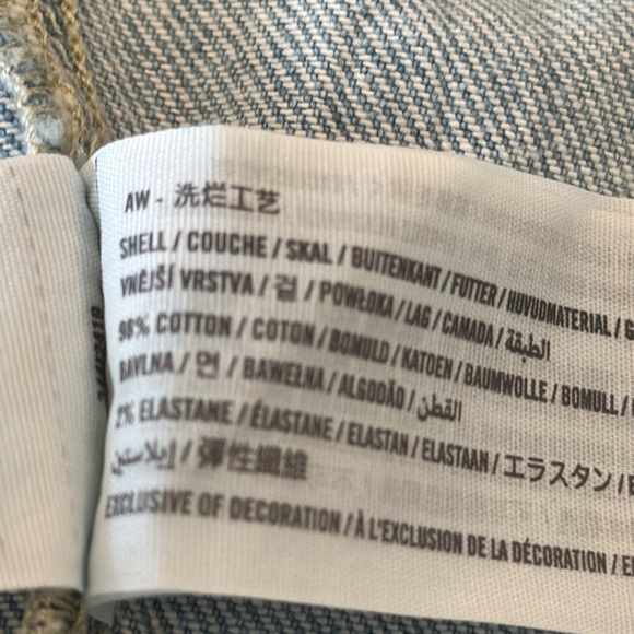 Upcycled Hollister Painted Horse Scene Distressed Denim Trucker Jacket Size M - Picture 4 of 12